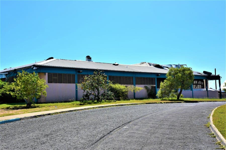 Arthur A. Richards Jr. High School, located in the Stony Ground neighborhood of St. Croix, sustained severe damages following Hurricanes Irma and Maria in 2017. The school was approved by FEMA to be demolished and rebuilt.