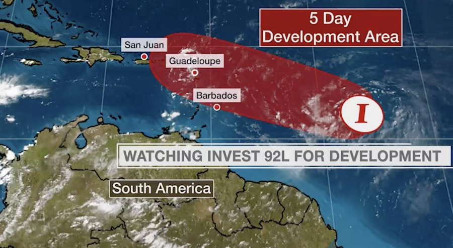 Weather System Headed to USVI and Puerto Rico Becomes Better Organized; Impact Expected Wednesday Night and Thursday