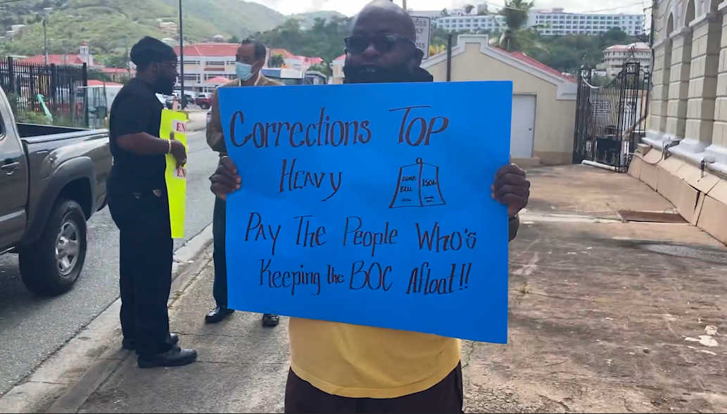 Watch | Corrections Officers on St. Thomas Take to the Streets Calling for Fair Pay, Equipment. They Also Shared Grievances.