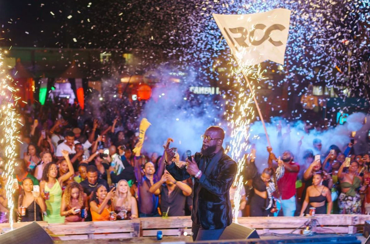 Soca superstar Bunji Garlin performing during Trinidad Carnival 2023.