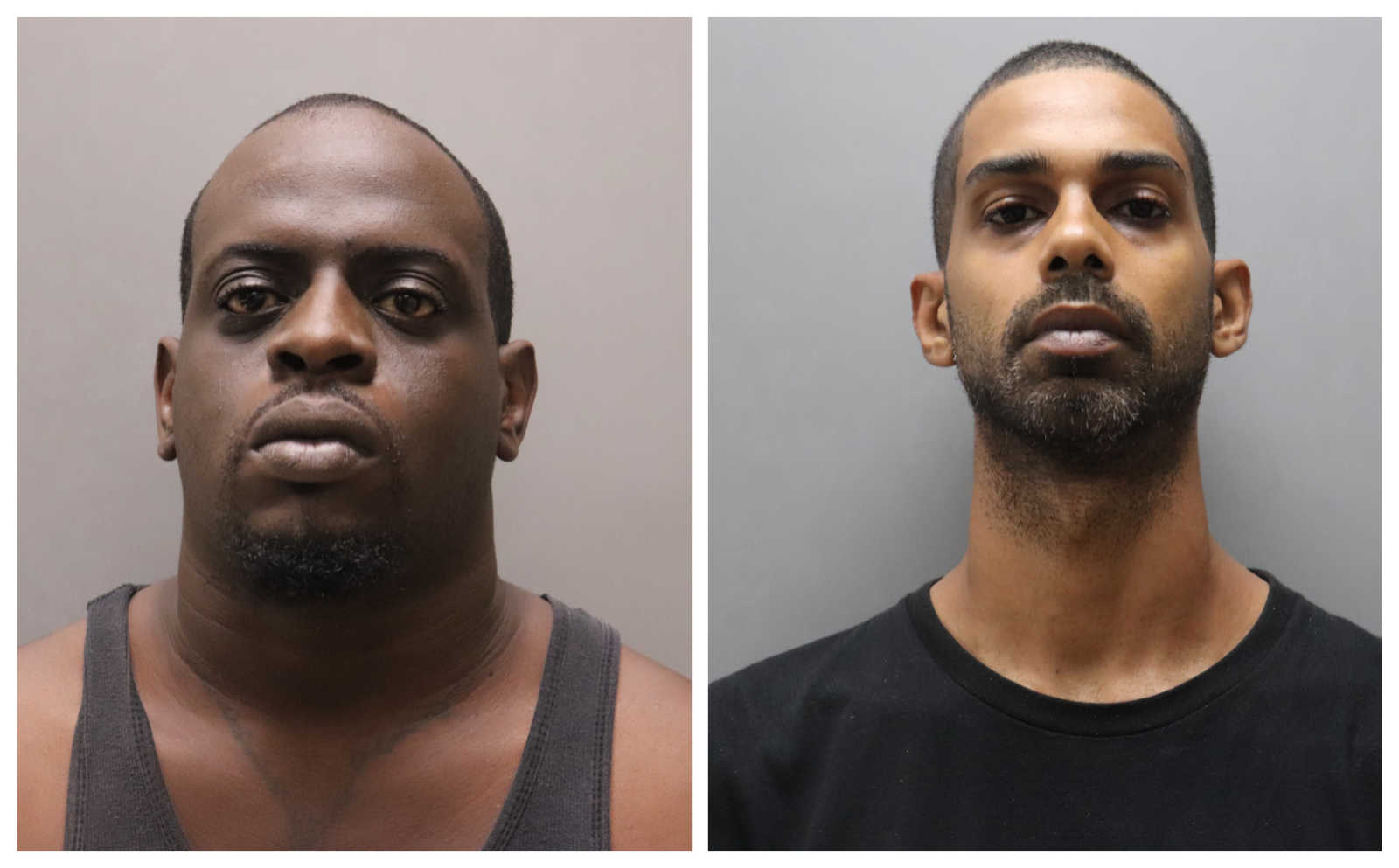 From left to right, mugshot of Cameron Francis and Robert Collins.