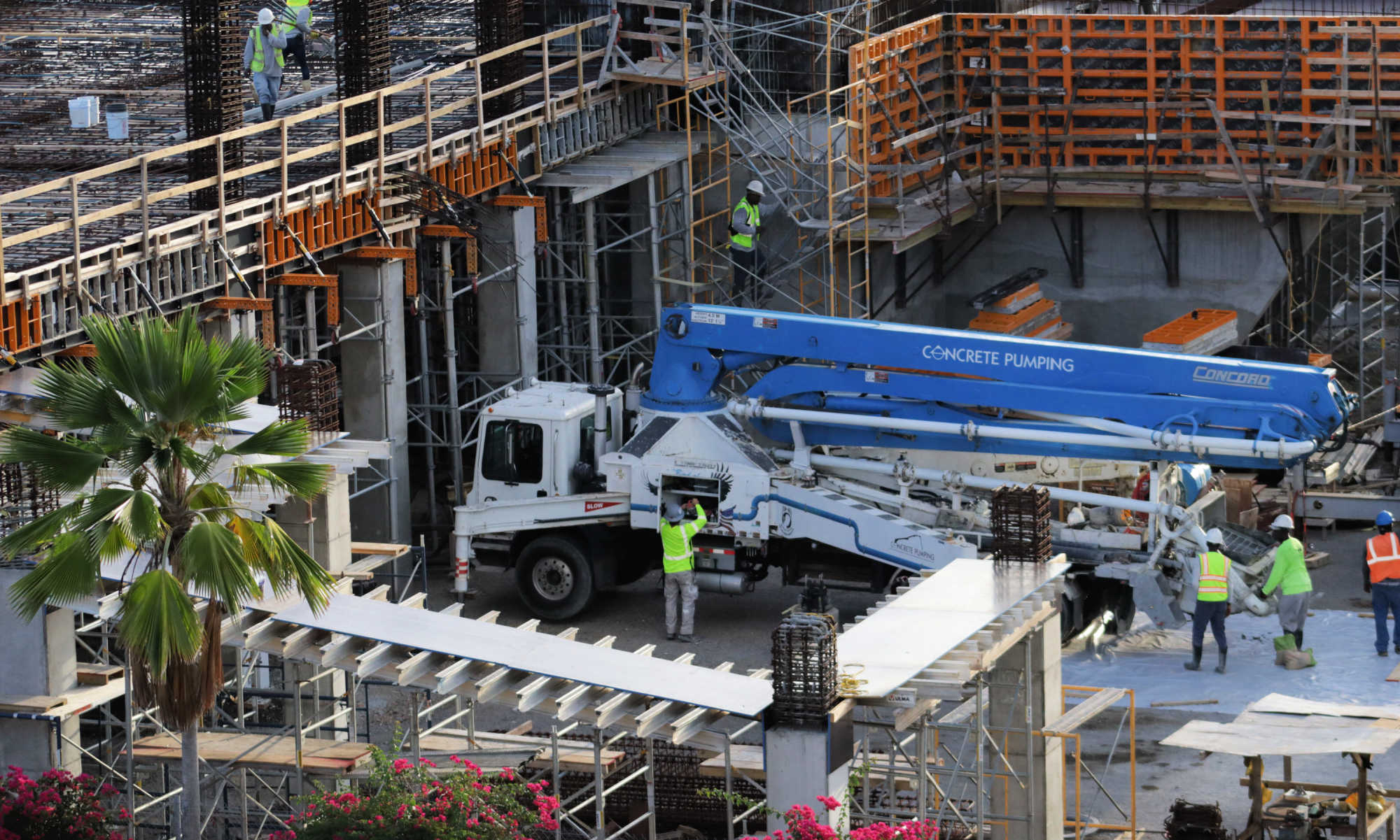 Watch: Concrete Pours at Cyril E. King Airport New Parking Garage as Major Construction at Airport Progresses