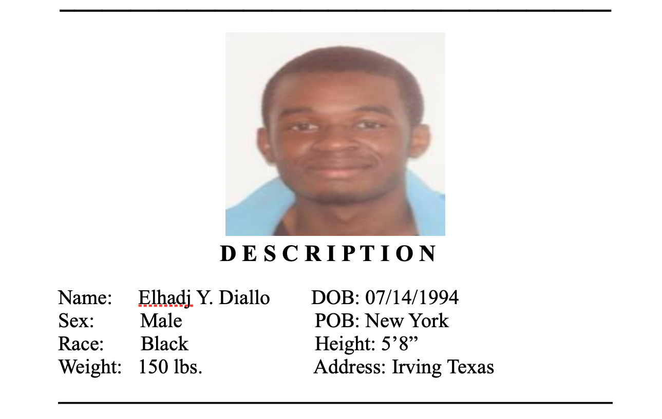 VIPD's Major Crimes Unit Reaching Out to Family Members and Associates of Elhadj Y. Diallo, Who Has Gone Missing