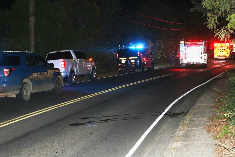 Scene of deadly accident on East End Road just East of the Seaside Market & Deli.