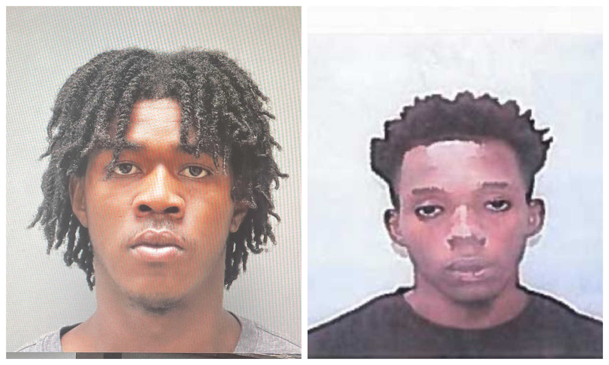 From left, mugshots of Jah’seem Morton and Jarius Penn.