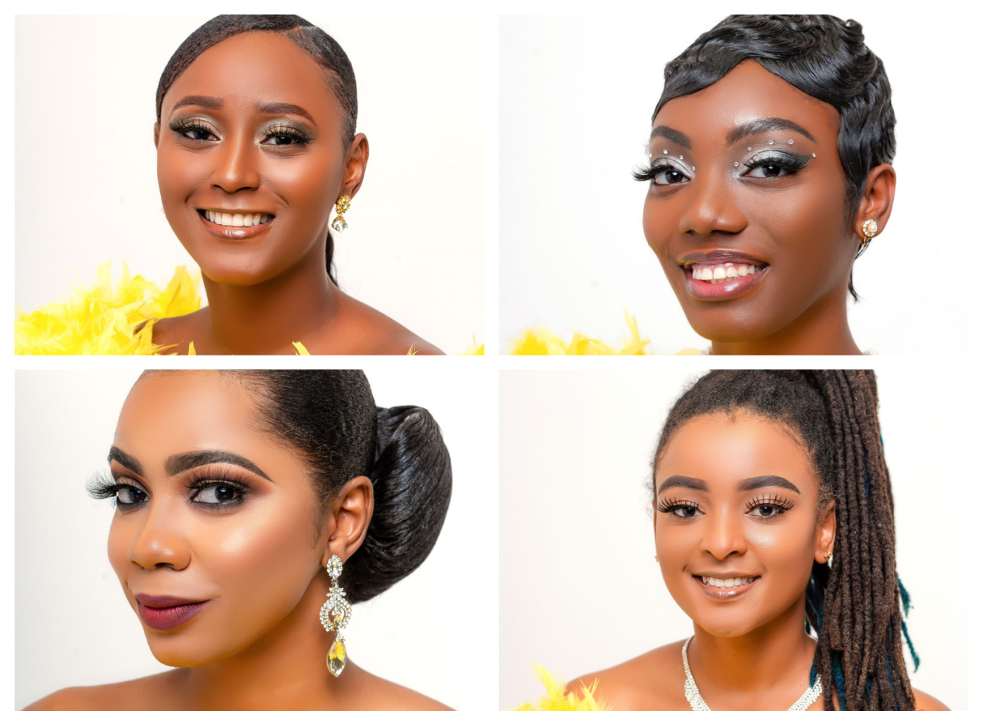 Upper left to right: Taquanna Baron and Majestik Estrada-Petersen. Lower left to right: Jackeima Flemming and Makayda Gustave.