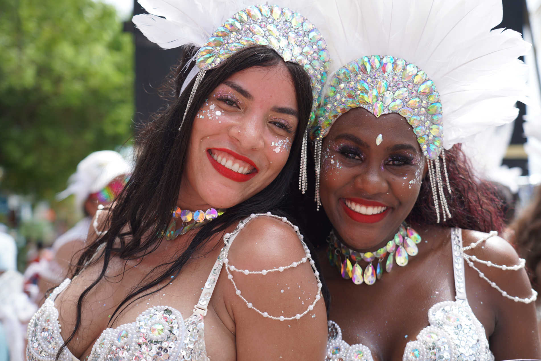 From left to right, Diamond in the Rough troupe members Eva Rijo and Esther Castillo.