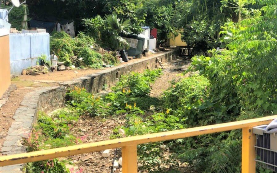 The gut in St. Thomas community Savan.