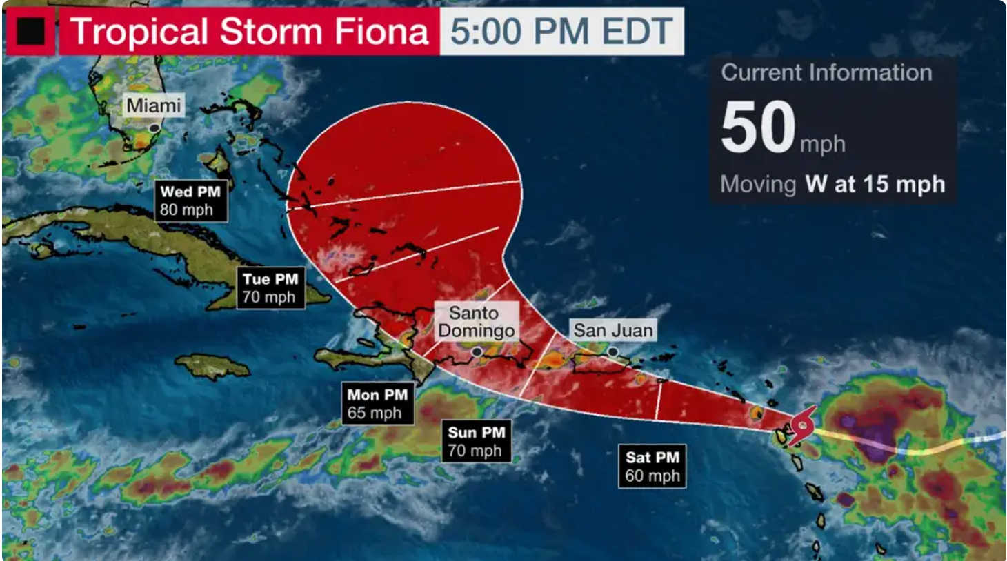 Bryan Says No Curfew But Residents Should Stay Inside as Warning is Issued For USVI and PR; Fiona to Strengthen Gradually, Reach USVI Saturday; Banks Closed