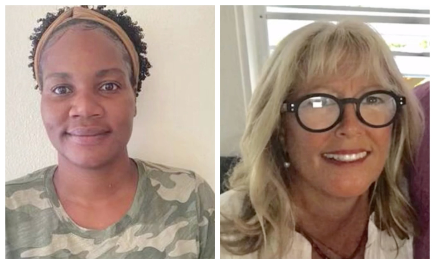 Tashana Benjamin from St. Croix, left, and Ingrid Iwuc from the St. Thomas-St. John District.