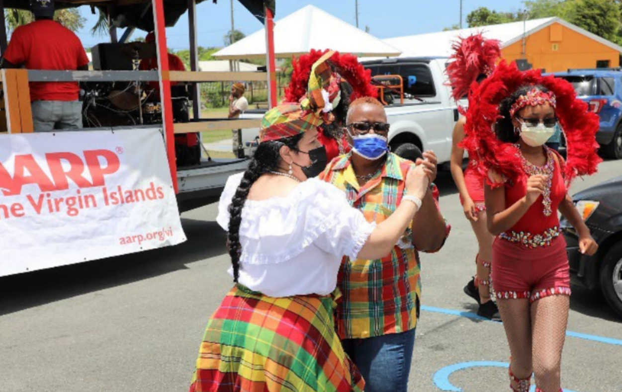 The “Ol’ Time Serenade” stops at Flambouyant Gardens on St. Croix last weekend to celebrate Older Americans Month with the AARP in the Virgin Islands and Stanley and the Ten Sleepless Knights