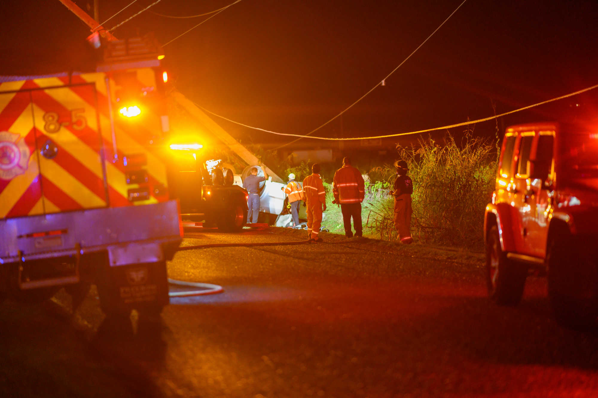 Scene of an accident that occurred at about 10:40 p.m. Saturday, Feb. 12, 2022 near the Sam's Gas Station in Estate Glynn