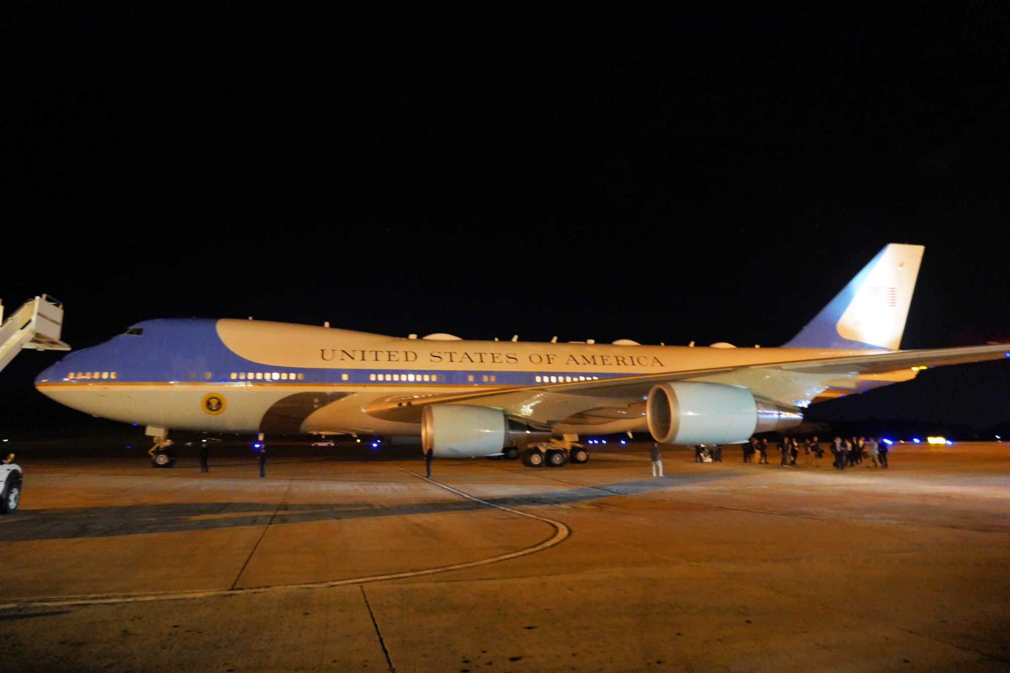 Air Force One at the Henry E. Rohseln Airport on Tues. Dec. 27. 2022.
