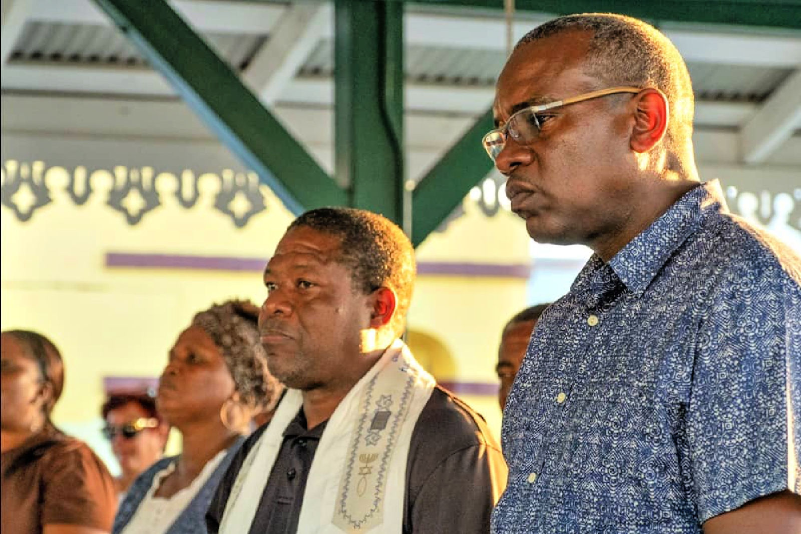 Then-Governor-elect Albert Bryan in December 2018 spoke at a prayer vigil organized by the VI Clergy Peace Coalition, which was held at the Frederiksted Vegetable Market following deadly shootings on St. Croix at the time.