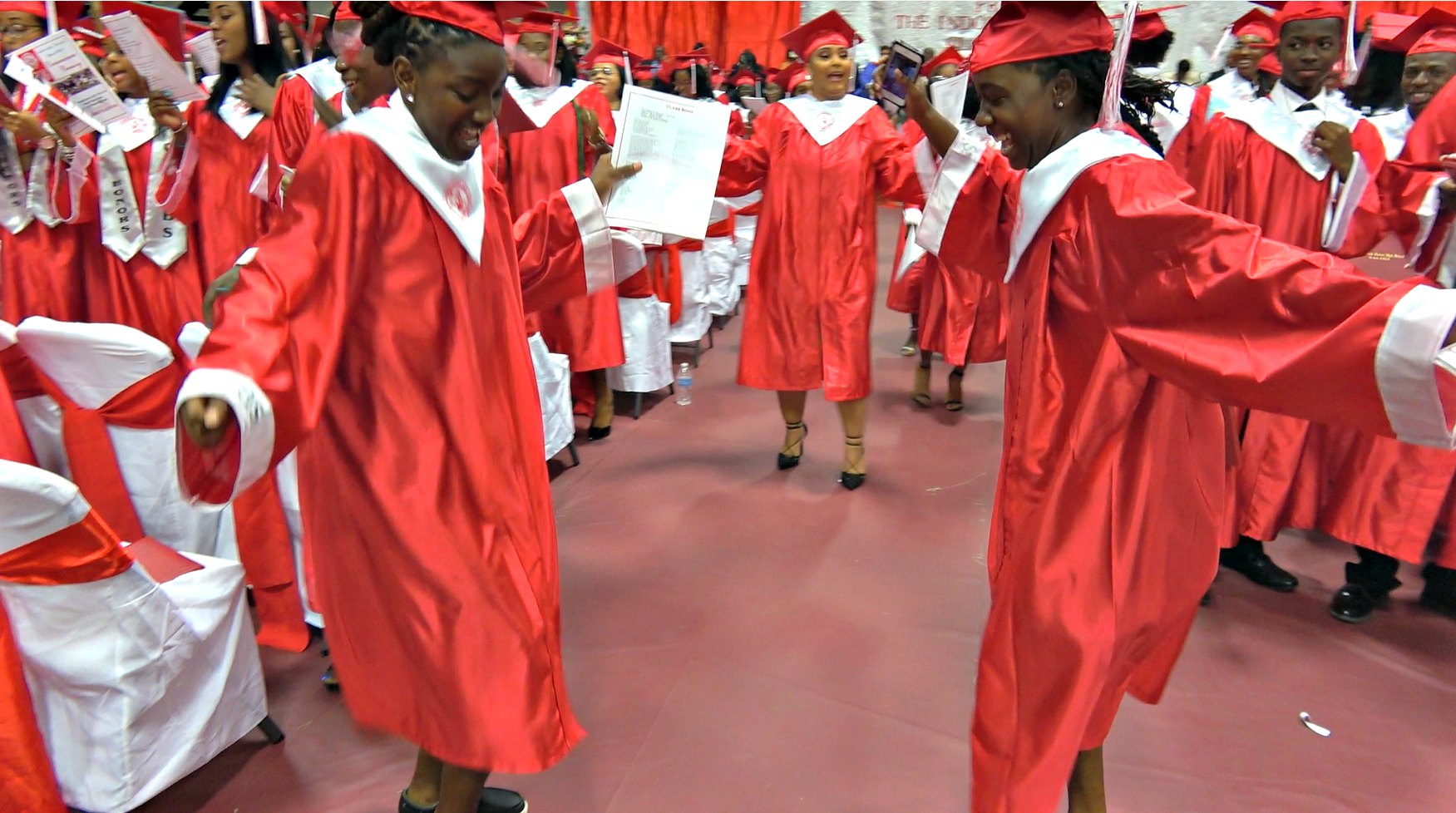 Students celebrate during 2017 St. Croix Central High School Graduation