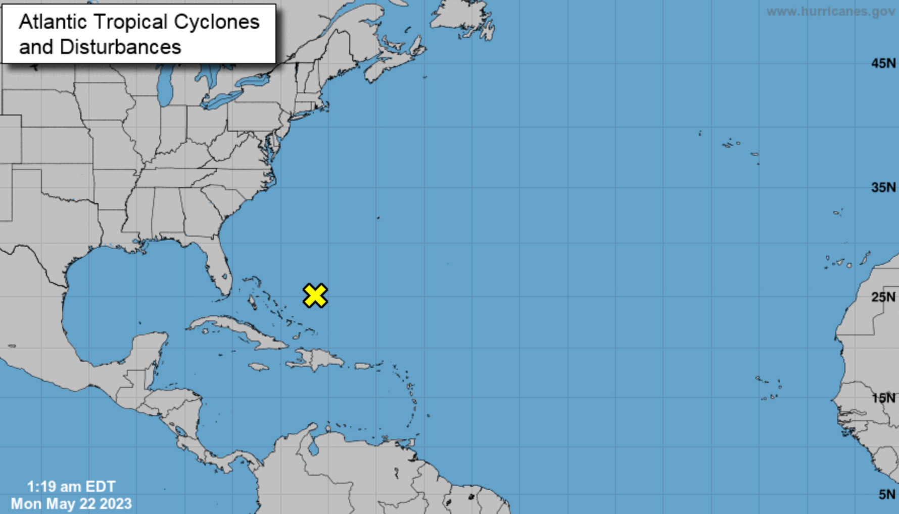 National Hurricane Center Monitors Atlantic Disturbance as Season Start Nears