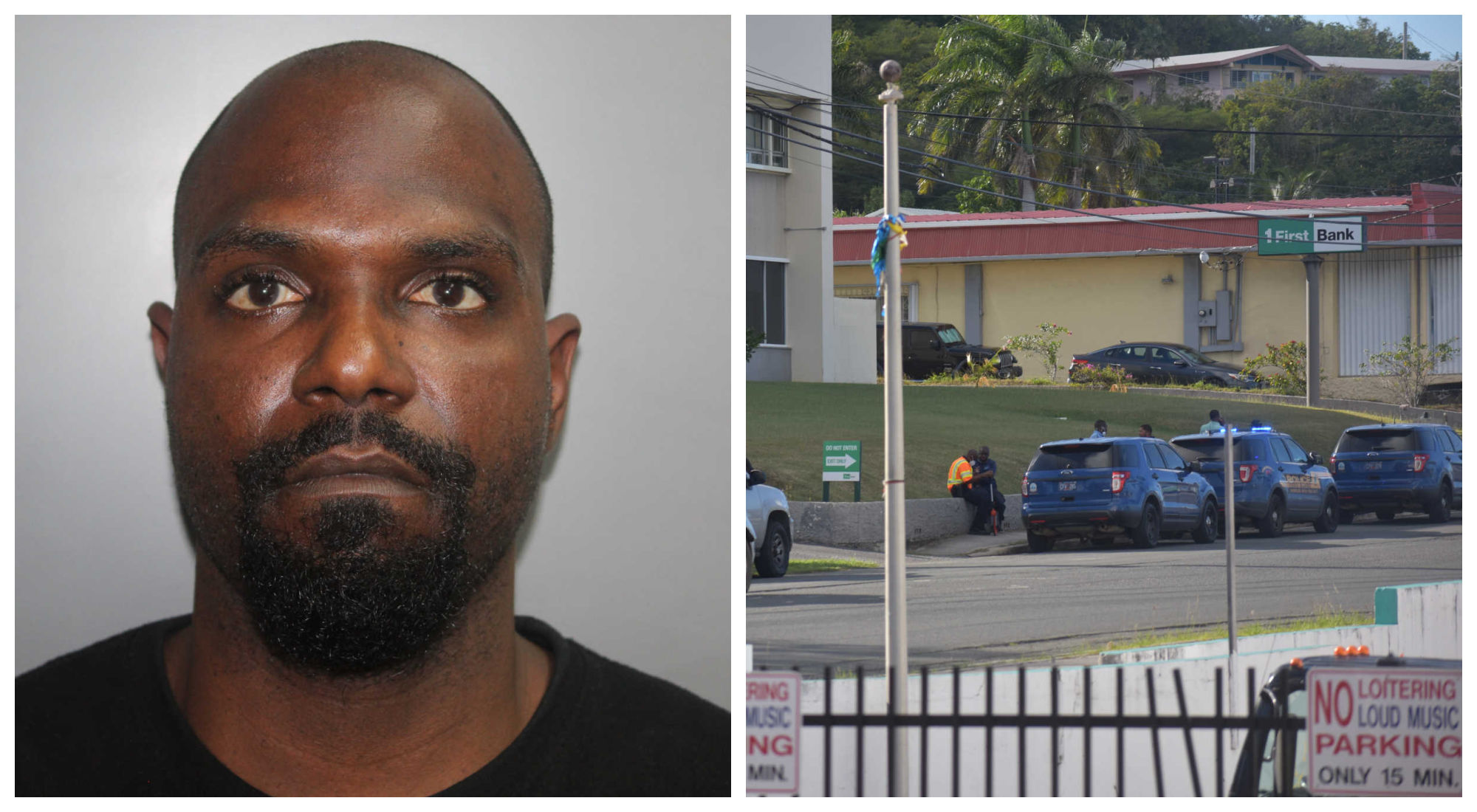 Police on scene of shooting incident outside Firstbank in Orange Grove on Tues. February 1, 2022. Suspect Wingrove Creighton was arrested at 6:54 p.m. the same day, according to police.