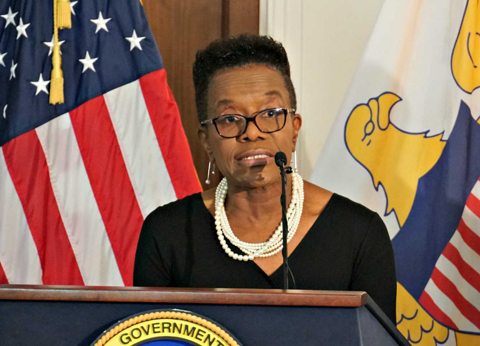 Gwendolyn Brady at Gov't House during the Mapp-Potter administration in Oct. 2018.