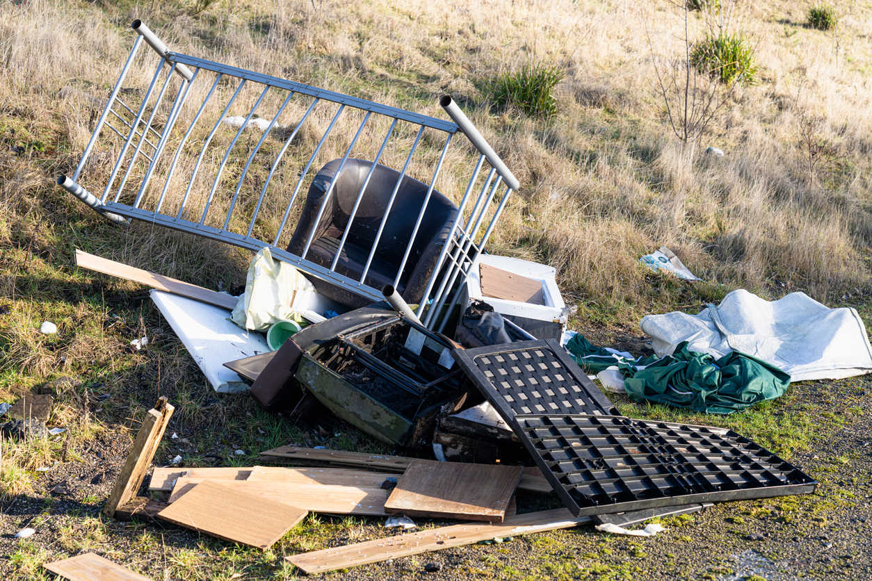 Illegal waste dumping