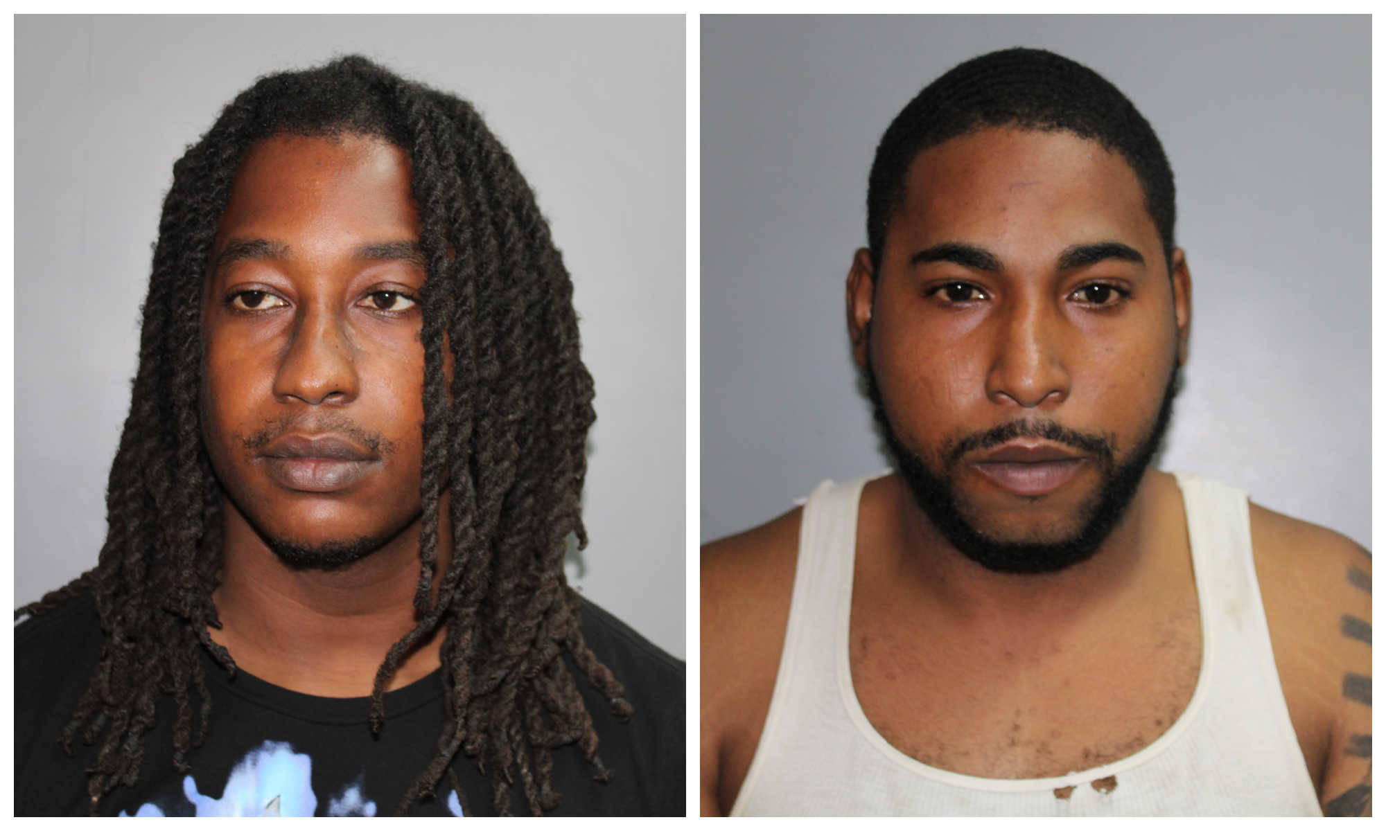 From left to right: mugshots of Jayvon Frederick and Jhostin Ramos.