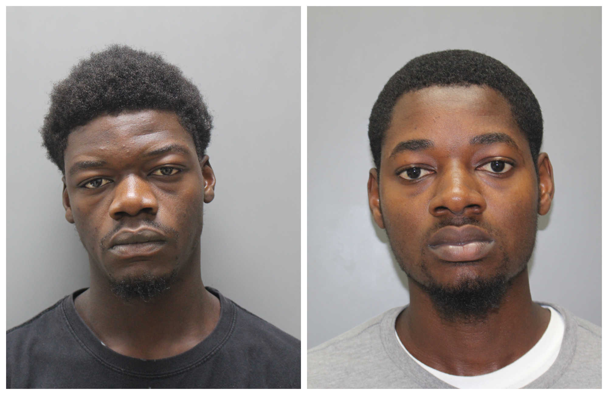 From left to right, mugshots of Amari Warner and Mahleem Warner.