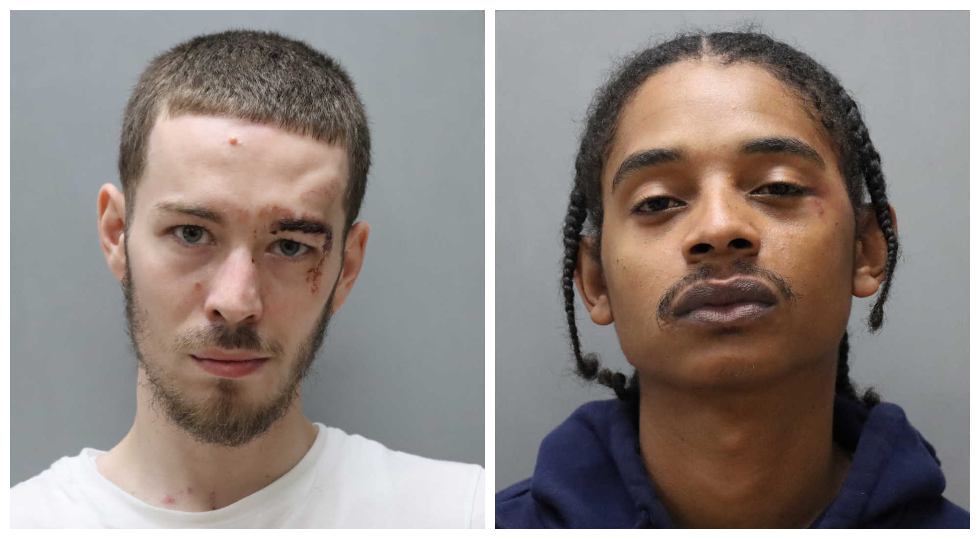 From left to right, mugshots of Lucas Berry and LaQuan Castro.