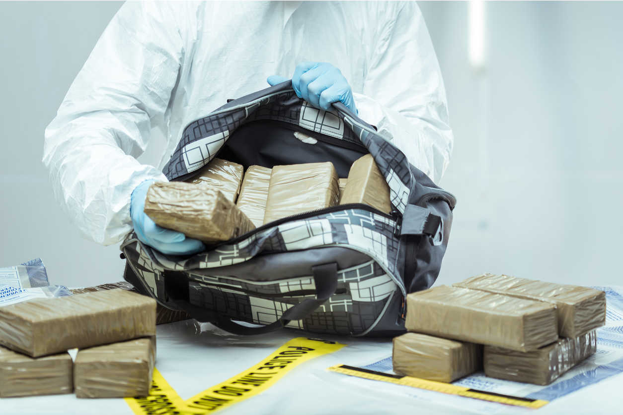 suitcase of marijuana