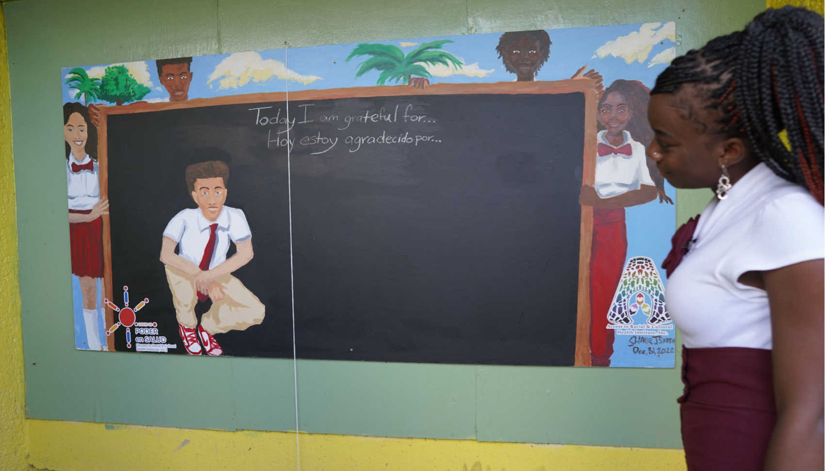Students unveil mood wall at CHS on Jan. 11, 2023.