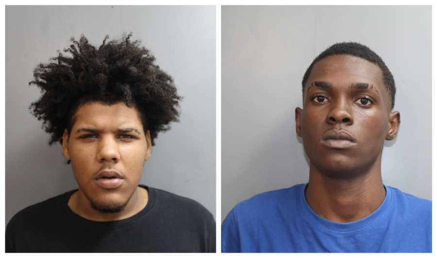 From left to right, mugshots of Luis Navarro and Omarion Francis.