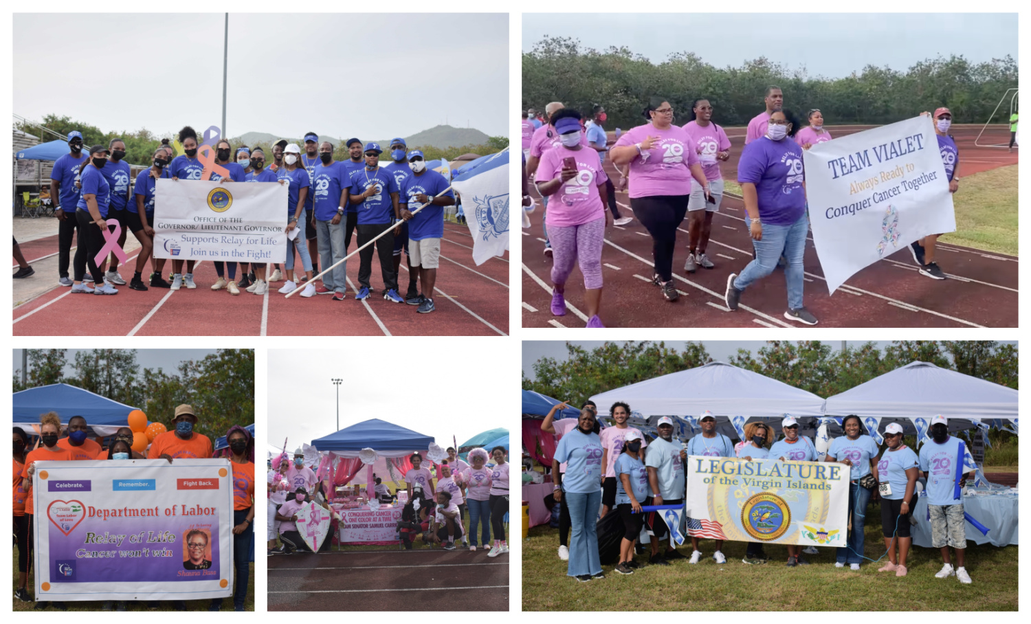 A collage of Relay for Life participants on Saturday, July 10, 2021.
