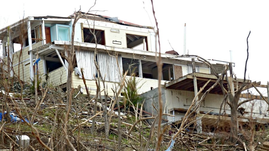 A St. John home devastated by Hurricane Irma in 2017. The STEP Program allows people to live in their homes while repairs are being made from damages.