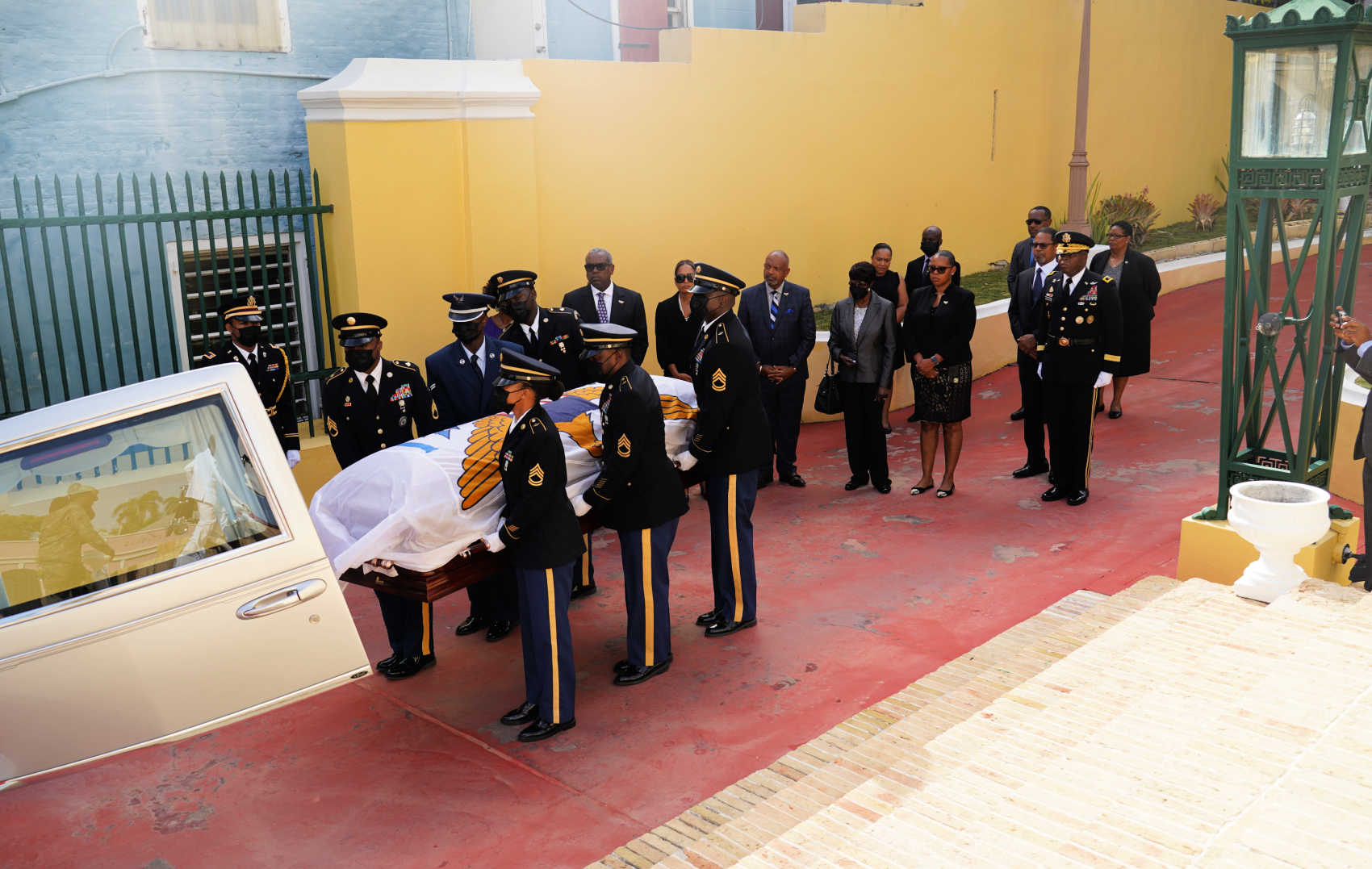 The body of former Gov. Charles W. Turnbull lay in state at Gov't House in Christiansted on Wednesday, Aug. 10, 2022.