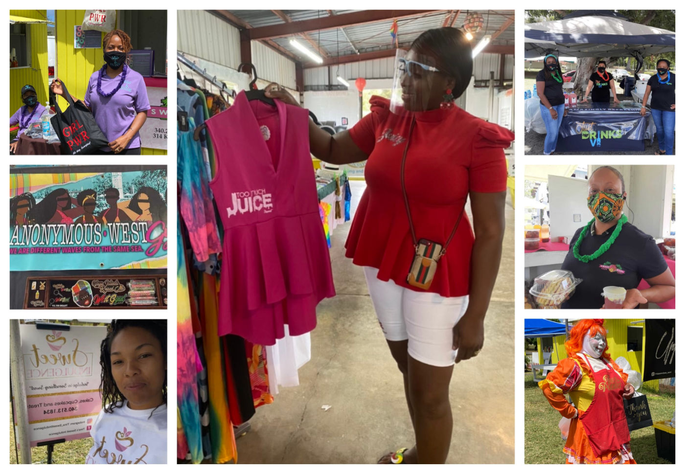 Collage of women in business at the WIBVIC event on Wed. March 31, 2021 at the Agricultural Fair Grounds on St. Croix.