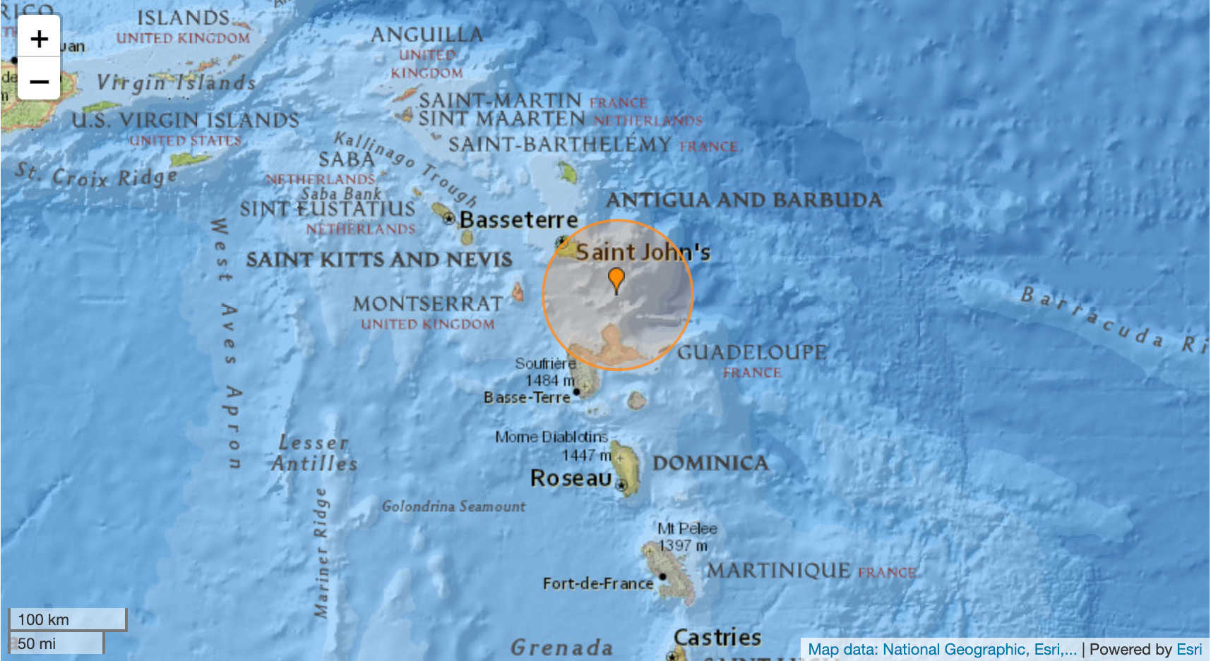Magnitude 5.0 Earthquake Recorded Near Guadeloupe; Felt Across Leeward Islands