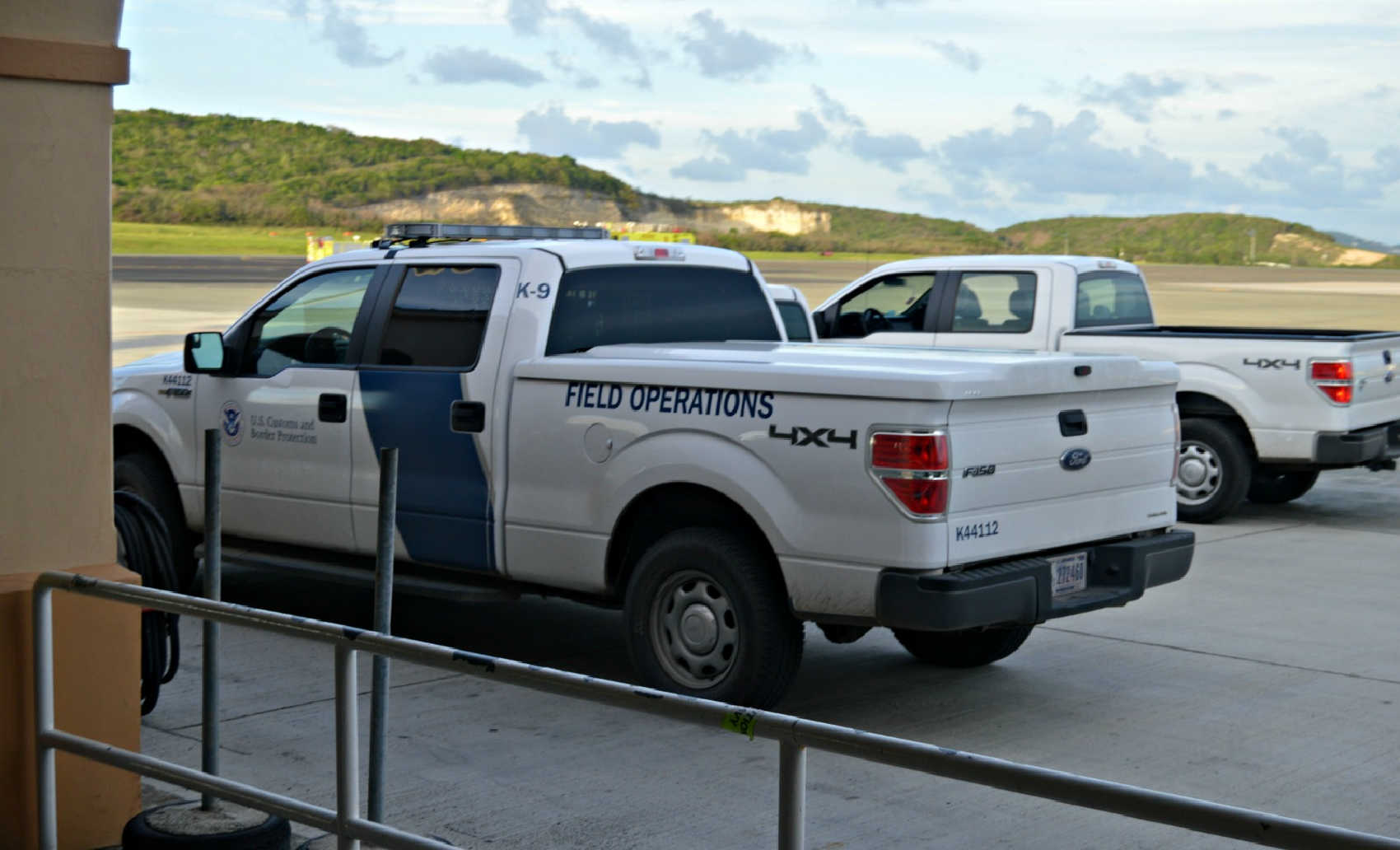 CBP vehicles at the Henry E. Rohlsen Airport on St. Croix