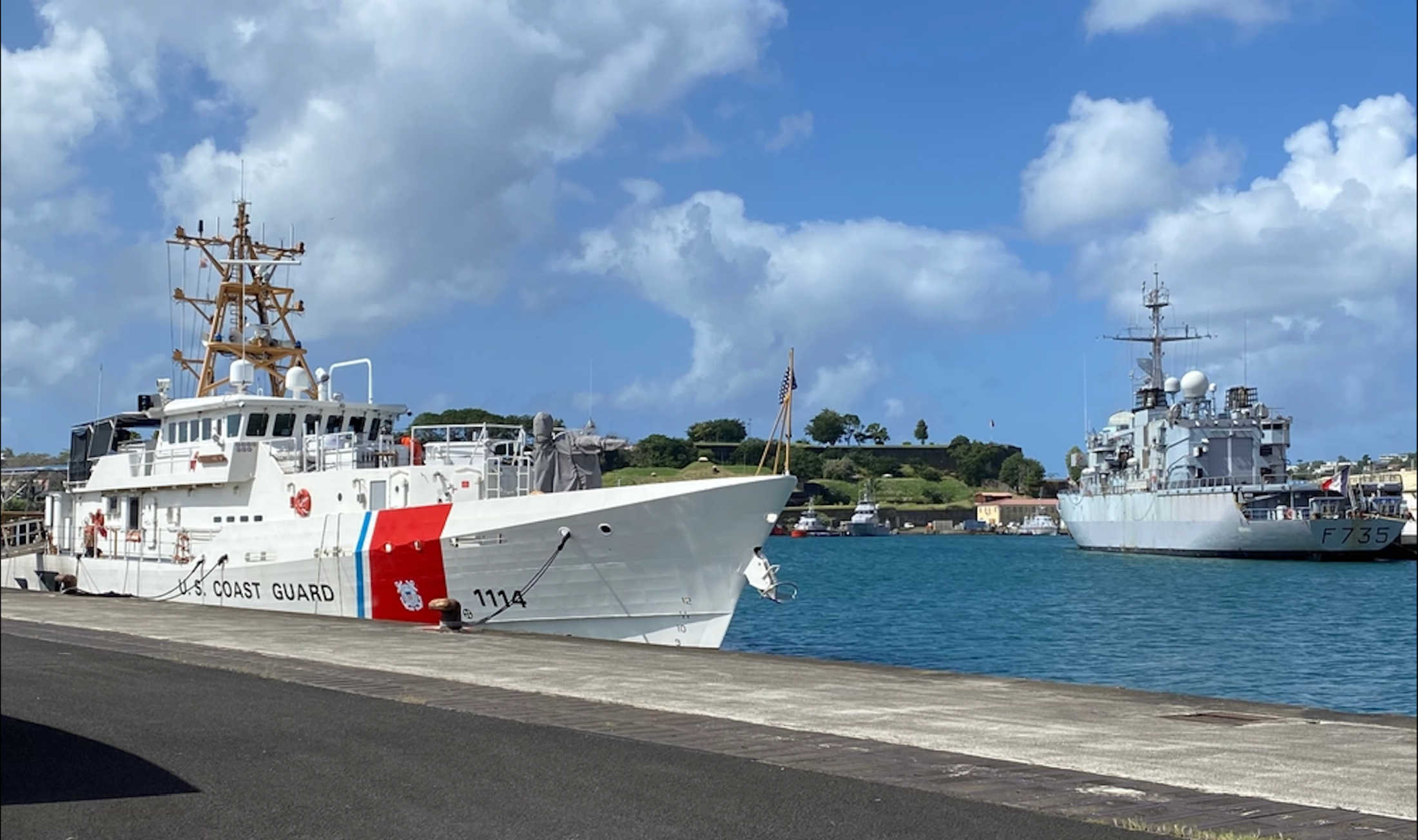 The U.S. Coast Guard Cutter Heriberto Hernandez, which court records say intercepted Jerome Nibbs’s vessel near St. Thomas in June 2022. The image is archival.