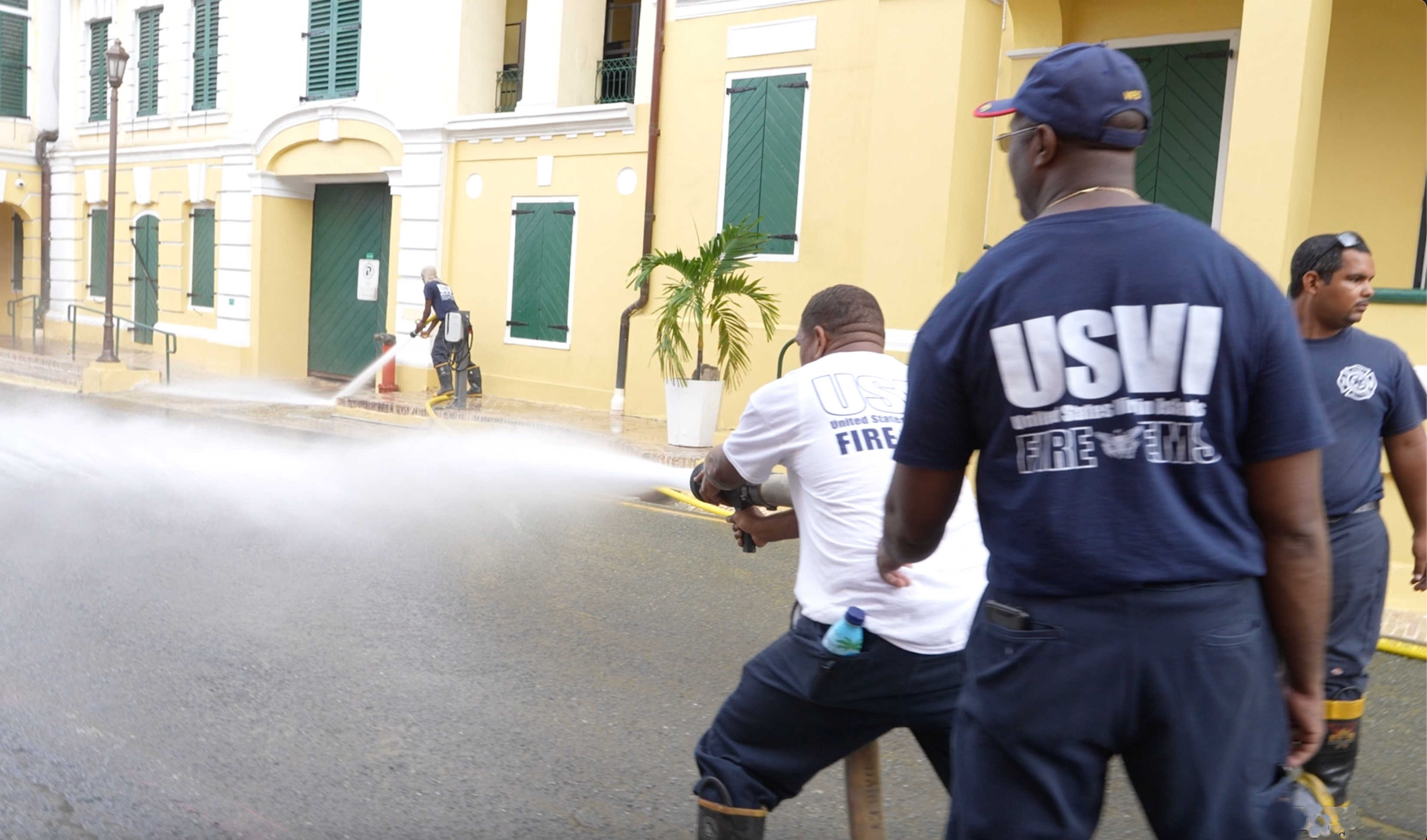 FIRE EMS Personnel supported the Christiansted Town cleanup effort on Friday, Dec. 15, 2023.