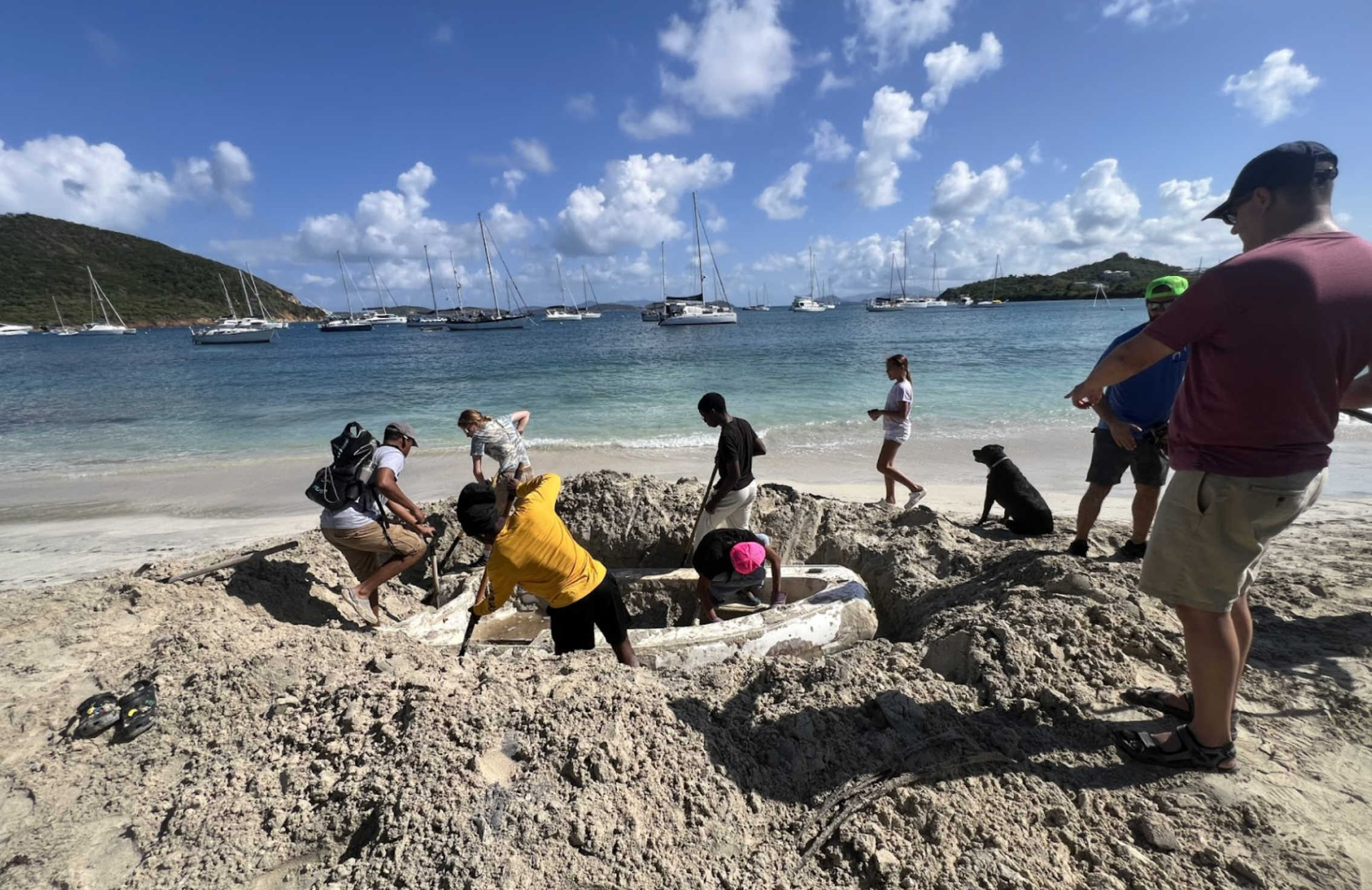 Vessup Beach cleanup in St. Thomas