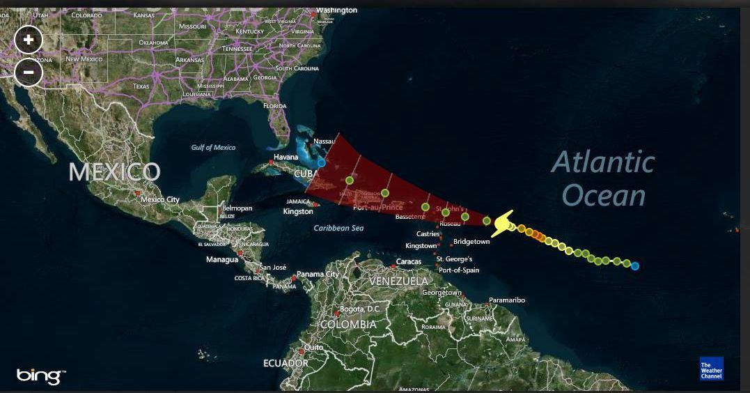 Danny Weakens Further, Territory To Begin Feeling Impact at 7PM On Monday, Tropical Storm Watch In Effect For Portions Of Leeward Islands