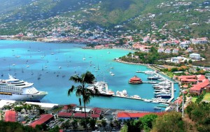 Sky view of St. Thomas' Waterfront