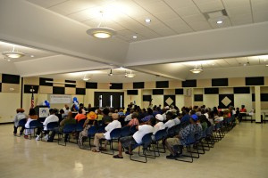 St. Croix retirees  at a panel discussion and public information session at the University of the Virgin Islands Albert A. Sheen Great Hall on St. Croix