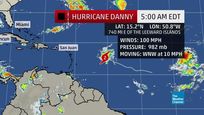 Danny Continues To Lose Strength; Will Arrive To Territory As Tropical Storm