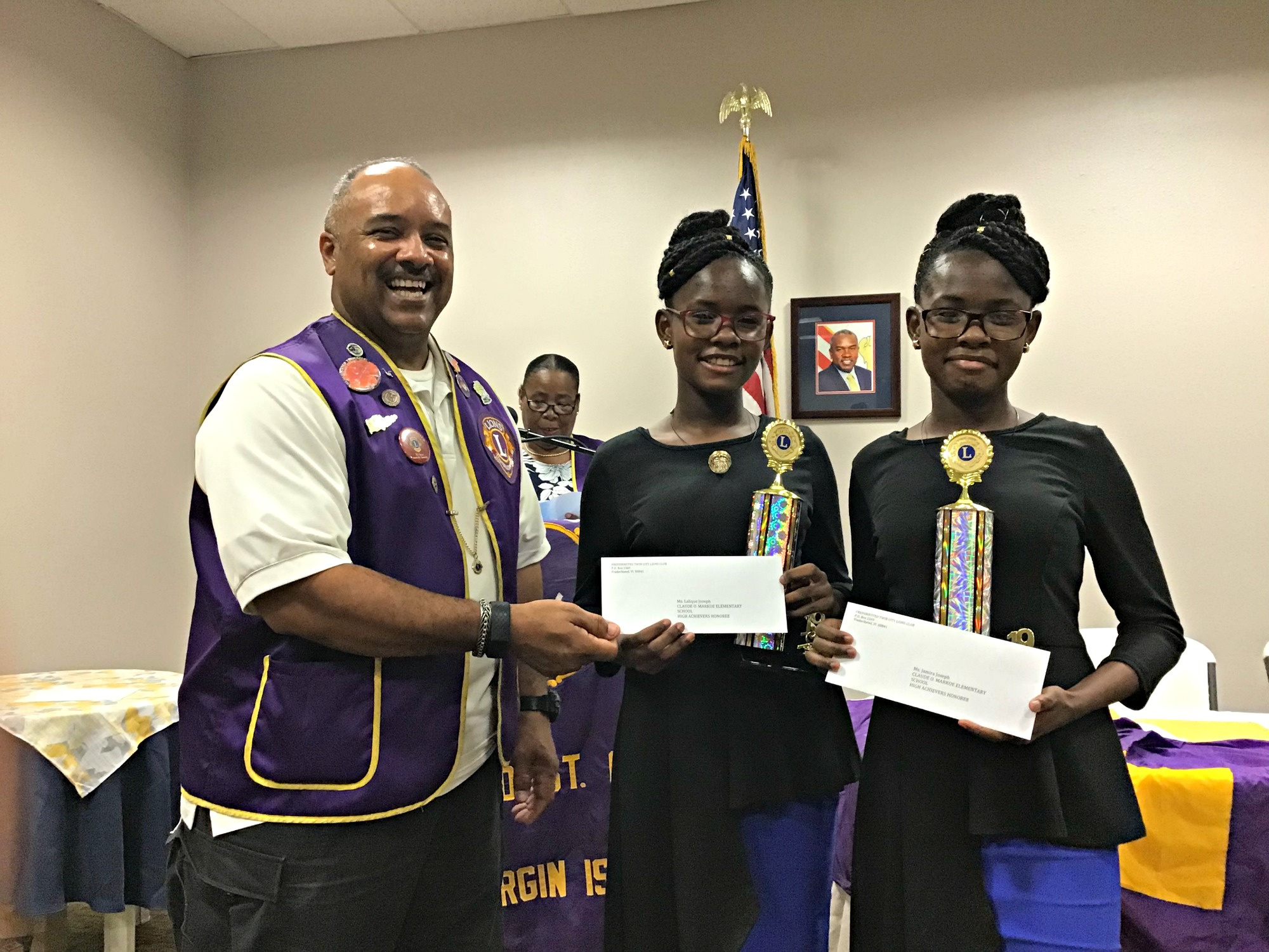 Twins Installed As New Officers Of Frederiksted Twin City Lions Club