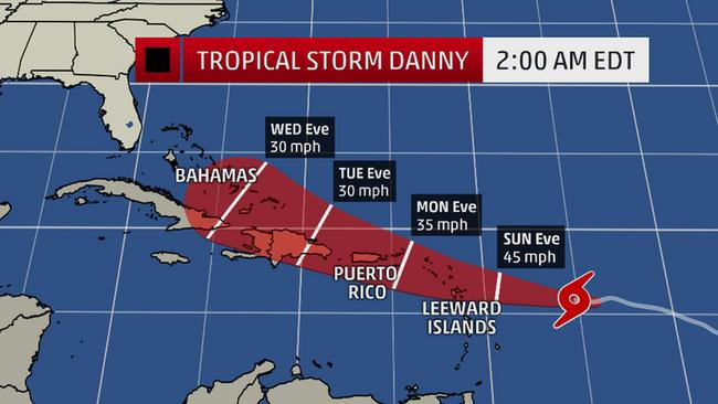 Danny Forecasted To Be Tropical Depression When It Arrives To VI On Monday