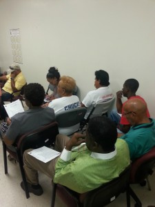 Community members at Wednesday's St. Croix Board of Elections meeting.