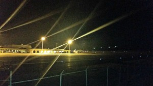 Jetblue plane at the Henry E. Rolhsen airport after birds collided with its engine