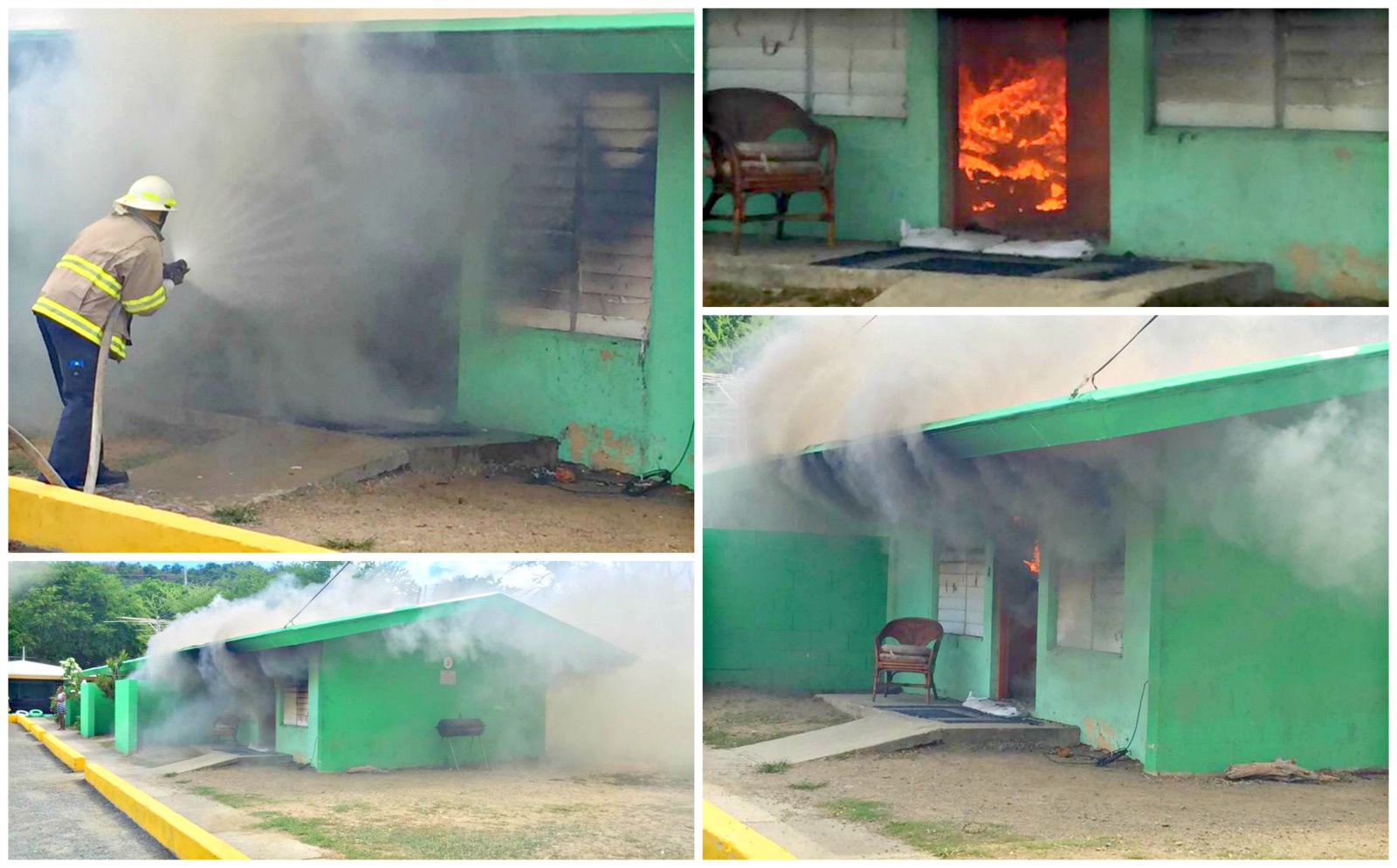 Fire Damages Efficiency Apartment At John F. Kennedy Housing Community