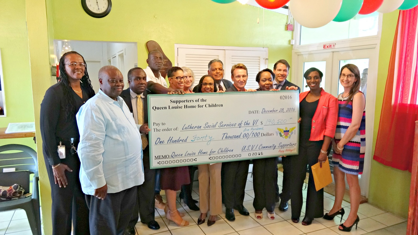 Governor Mapp And Corporate Sponsors Donate $140,500 To Queen Louise Home For Children