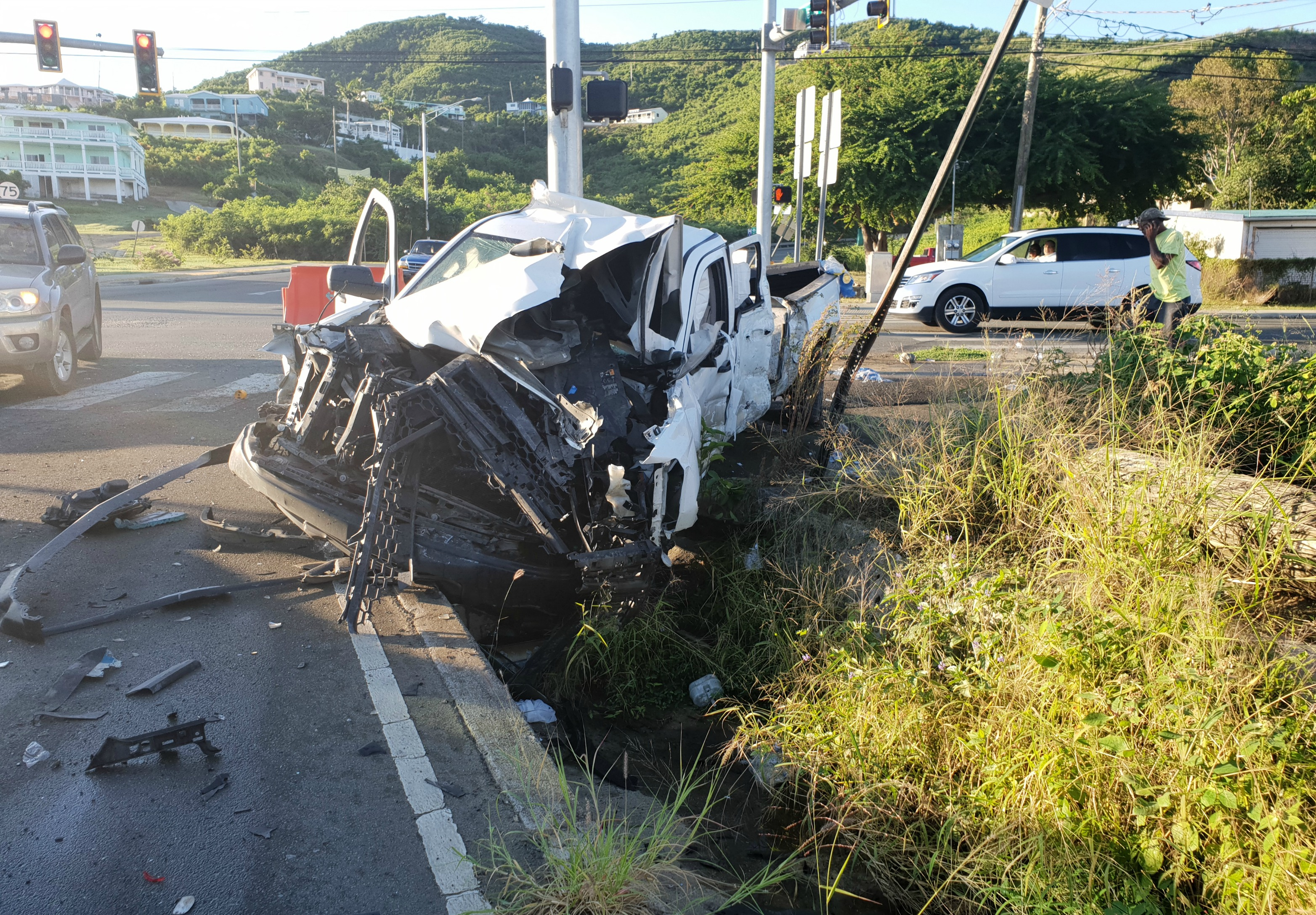 Man Miraculously Survives Freak Accident At Gallows Bay Stoplight