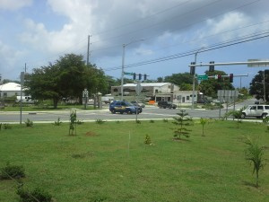 Police setup roadblocks in Gallows Bay.